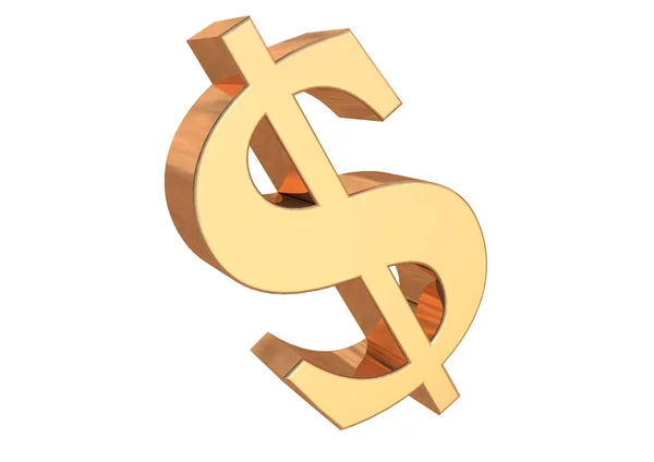 Dollar Symbol 3D renderizado — Foto de Stock