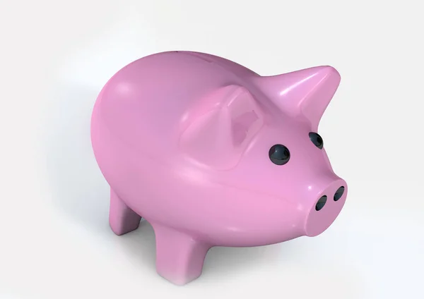 돼지 은행 3d 렌더링 — 스톡 사진
