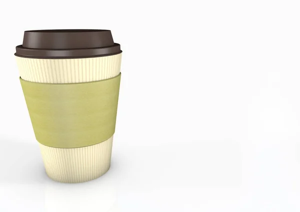 3D візуалізація кавових чашок — стокове фото