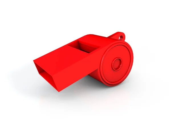 Красный свисток 3D рендеринг — стоковое фото