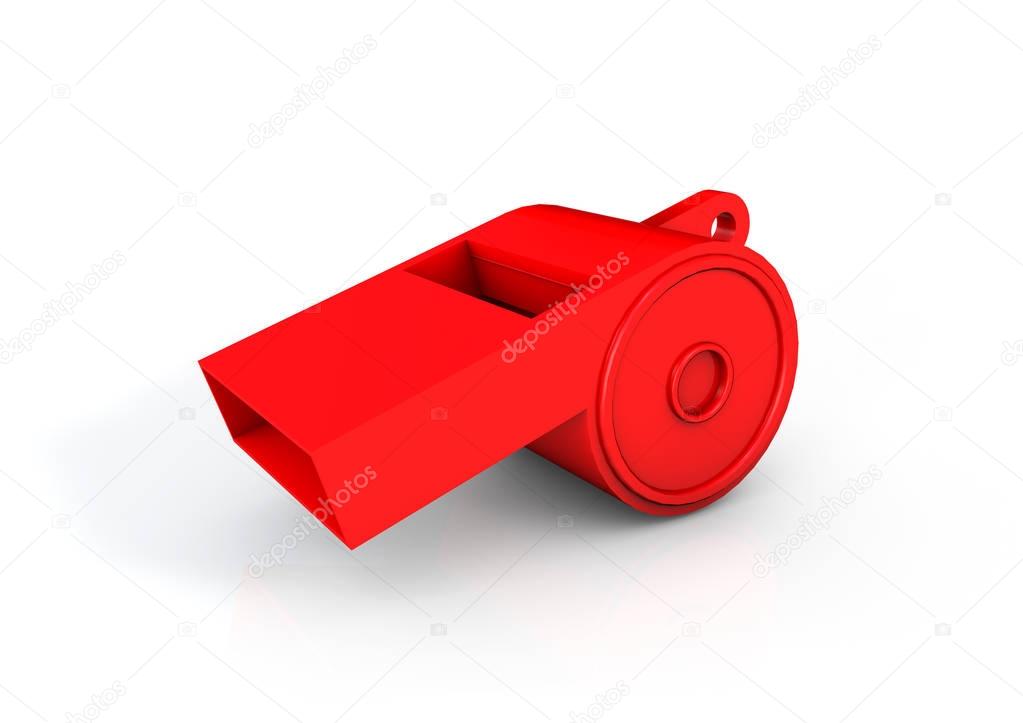 Red Whistle 3D render