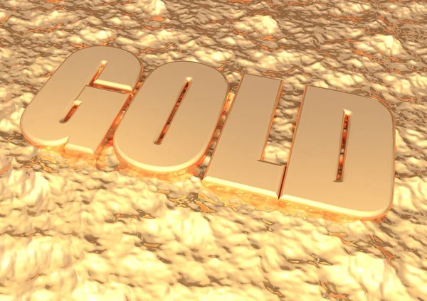 Золота 3D ілюстрація рендеринга — стокове фото