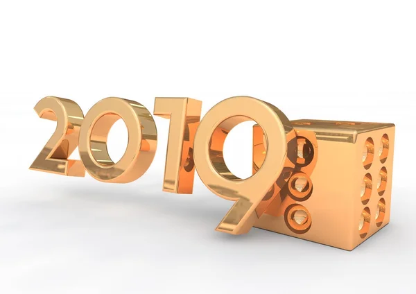 2019, 3d render-illusztráció — Stock Fotó