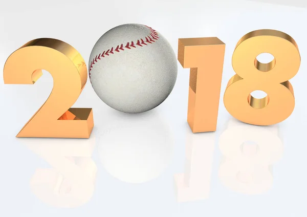 2018 baseball 3d vykreslení obrázku — Stock fotografie