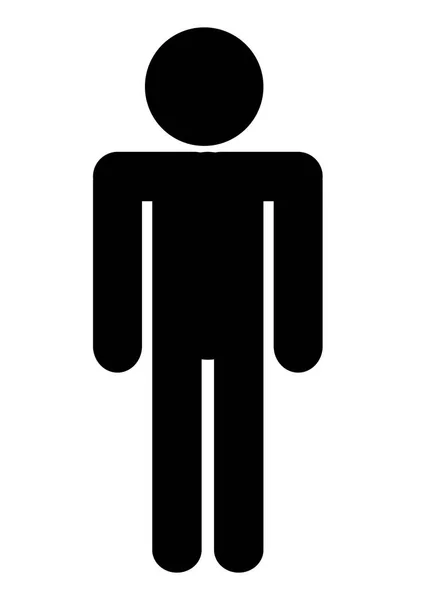 Muž Symbol silueta ilustrace — Stock fotografie