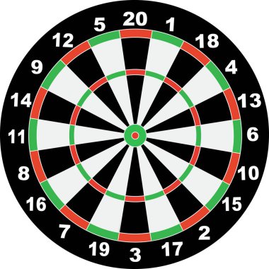 Dartboard hedef grafik illüstrasyonu