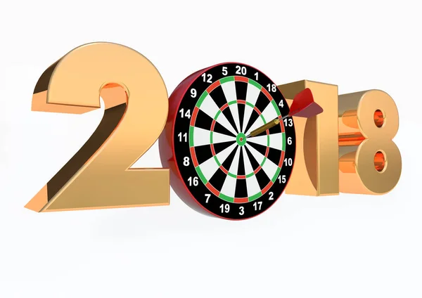 2018 dart board 3d render — Stock Fotó