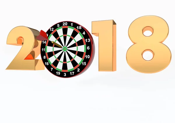 2018 dart board 3d render — Stock Fotó