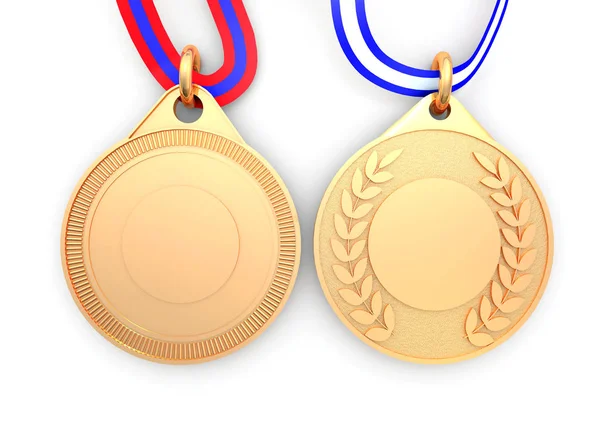 Gold Medals Render — Stock Photo, Image
