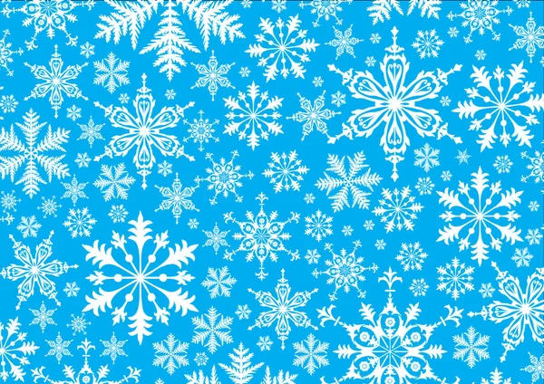 Fiocco di neve su sfondo blu — Foto Stock