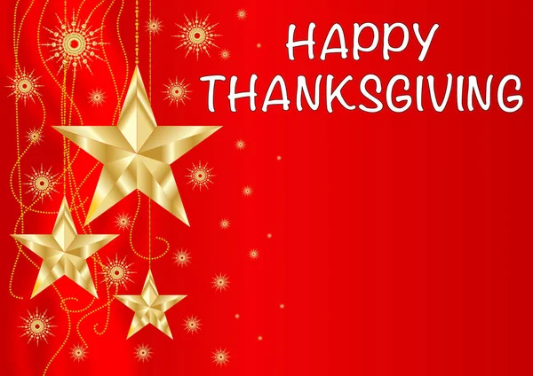 Happy Thanksgiving card with Stars decoration — Stock Photo, Image