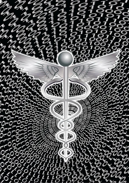 Medical symbol with digital background