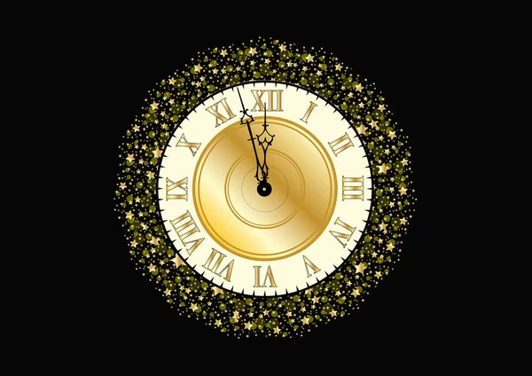 Ano Novo cara relógio — Fotografia de Stock