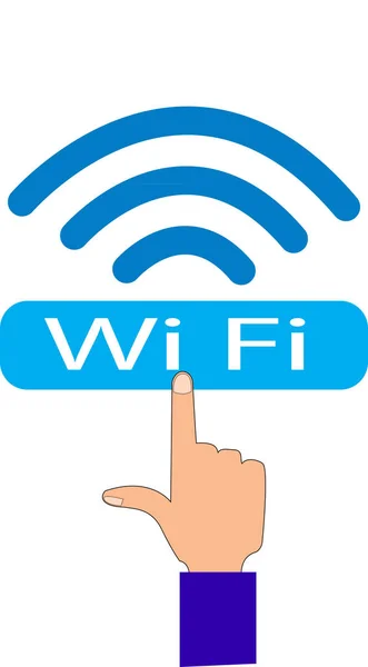 手尖Wi Fi标志 — 图库照片