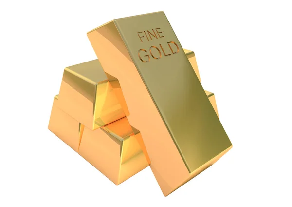 Gold Bars Render — Stock Photo, Image