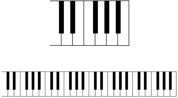 Piano keyboard graphics illustration