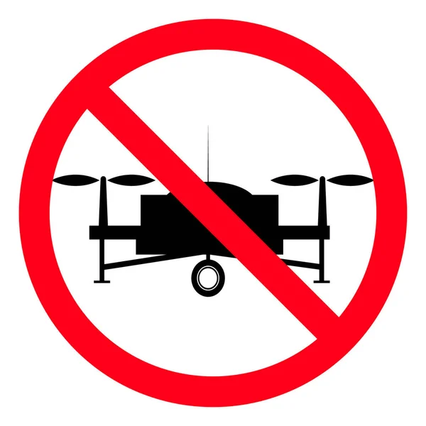 Nenhum sinal de aviso de drones — Fotografia de Stock