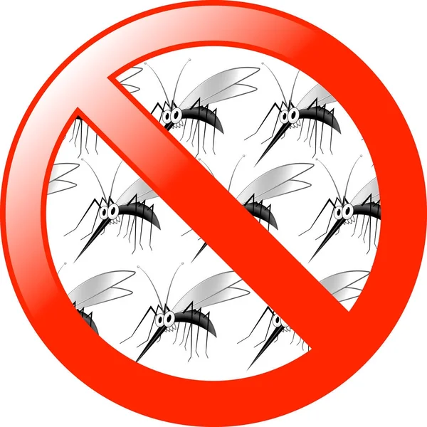 没有蚊子警告标志 — 图库照片