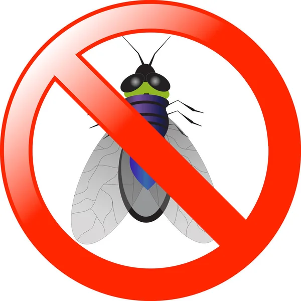 No Flies Warning sign — Stock Photo, Image