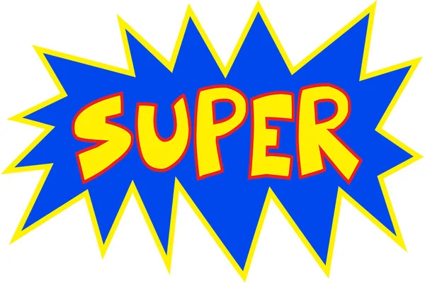 Letras Super Herói Branco — Fotografia de Stock