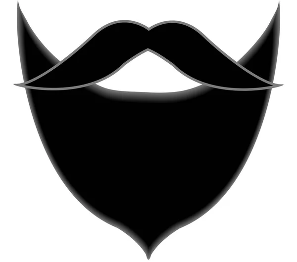 Bart mit Schnurrbart ausgeschnitten — Stockfoto
