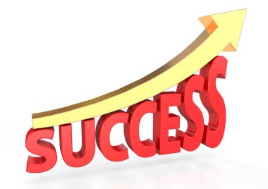 Başarı 3d render illüstrasyon