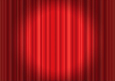 theater curtains with spotlight clipart