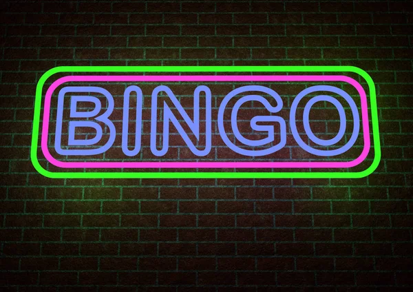 Bingo Logga Neon — Stockfoto