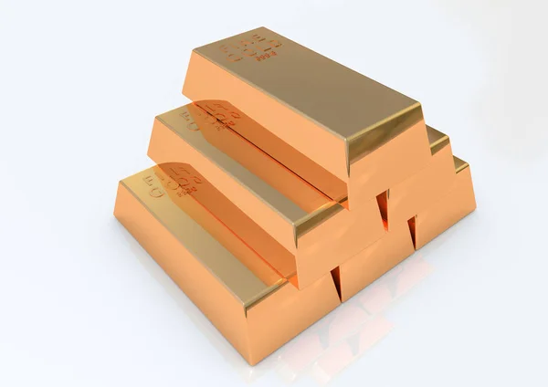 Gold Bars Render — Stock Photo, Image