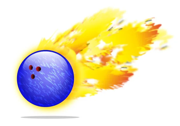 Bowling ball with flames — Stock Photo, Image