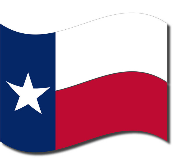 Waving Texas flag design
