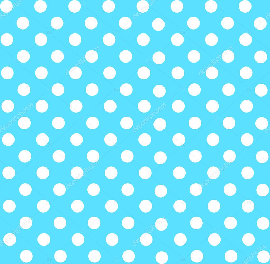 Blue and white repeating dot design