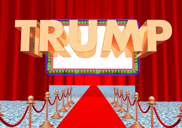 Trump Illustration Red Carpet — Stock Photo, Image