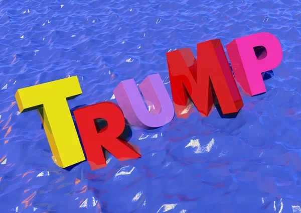Trump Lettering Water Illustration — Stock Photo, Image