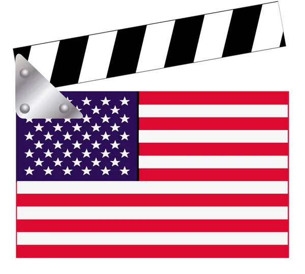 Clapper board with USA flag — Stock Photo, Image