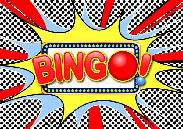 Bingo işareti karikatür tarzı — Stok fotoğraf