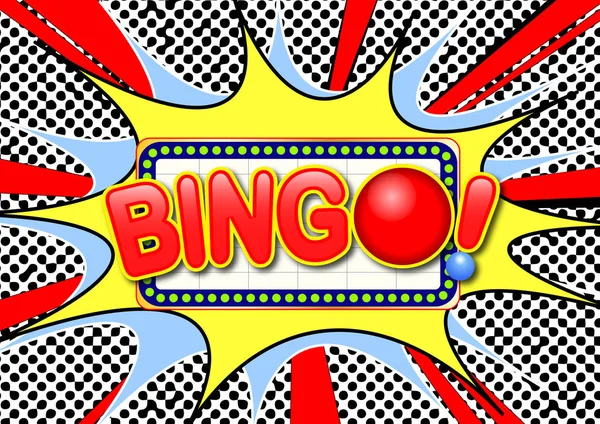 Bingo segno stile cartone animato — Foto Stock