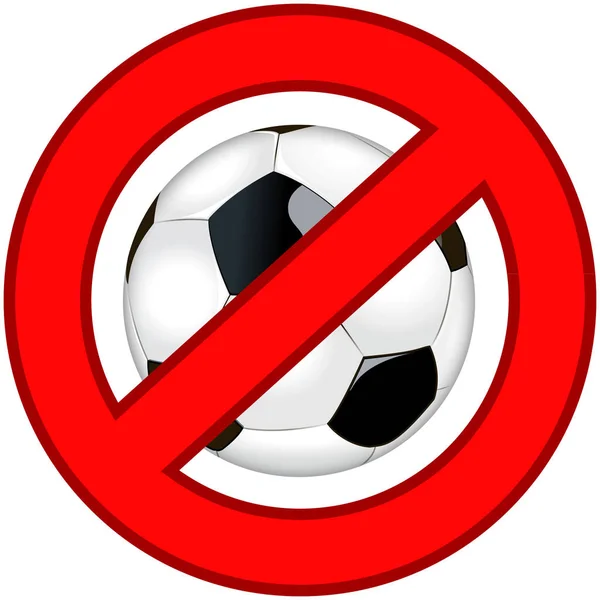 Ninguna Señal Advertencia Fútbol — Foto de Stock