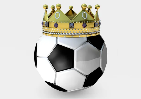 Soccer Ball Crown — Zdjęcie stockowe