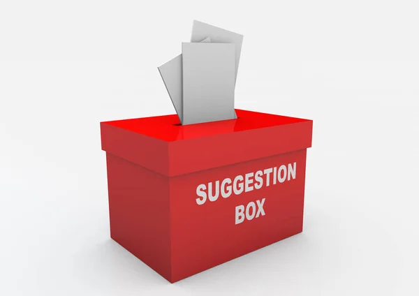 Suggestion Box Render — Stock Photo, Image