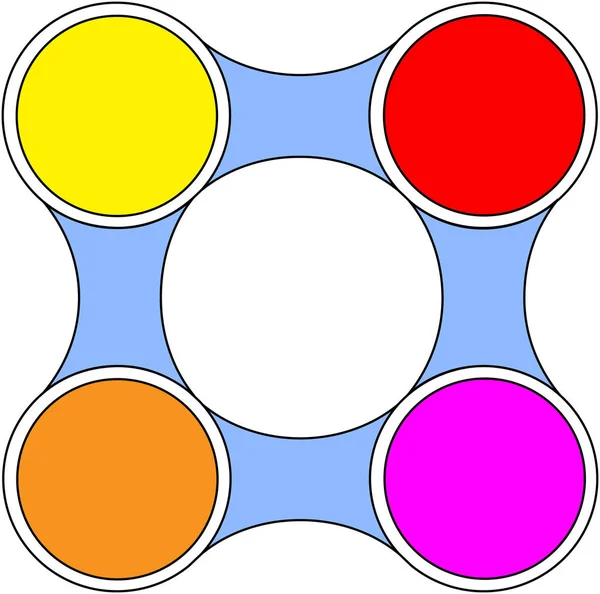 Vývojový Diagram Barvou Textu Mezery — Stock fotografie