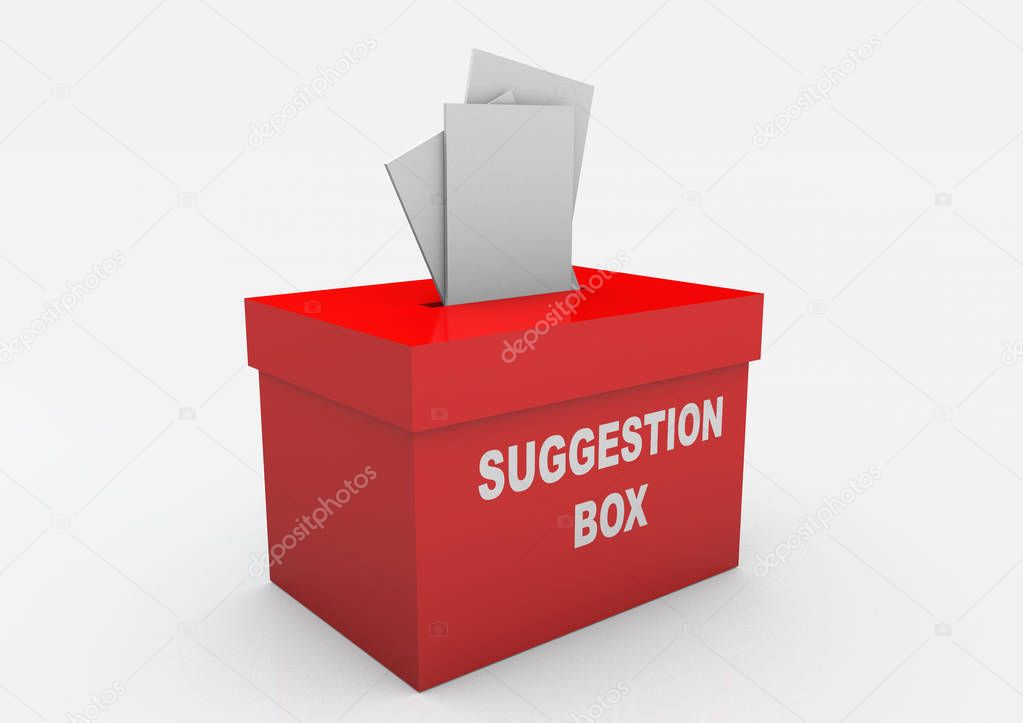 Suggestion Box 3D render