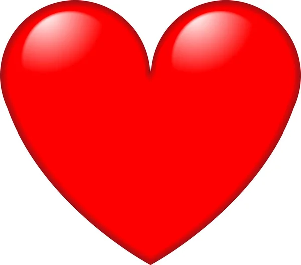 Red Heart White — Stock Photo, Image