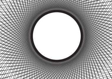 Çember dizaynına soyut çizgi