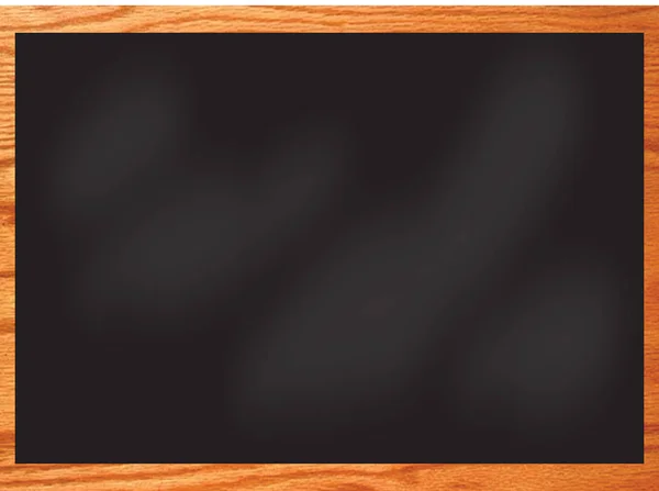 Quadro negro com moldura de madeira em branco para mensagem — Fotografia de Stock