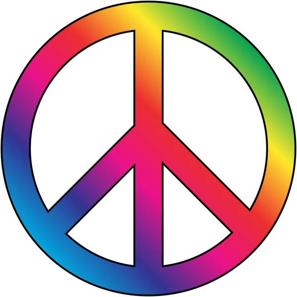 Σύμβολο ειρήνης πολύχρωμη εικονογράφηση — Φωτογραφία Αρχείου