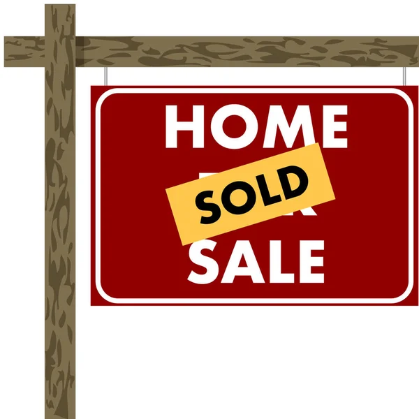 Home Sold Sign Illustration — Stock Photo, Image