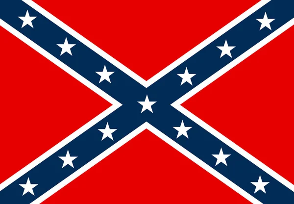 Confederate flag on white background — Stock Photo, Image