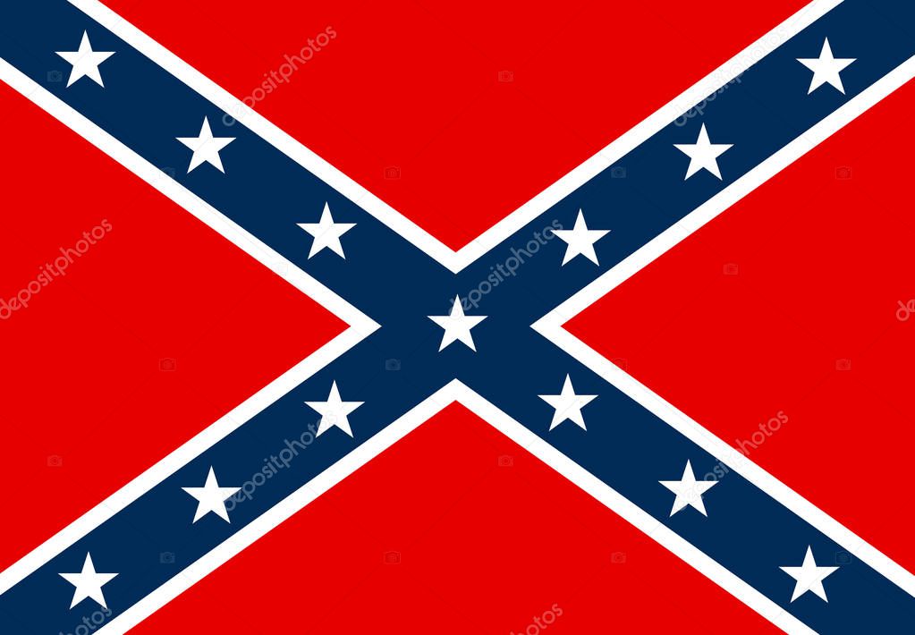 confederate flag on white background