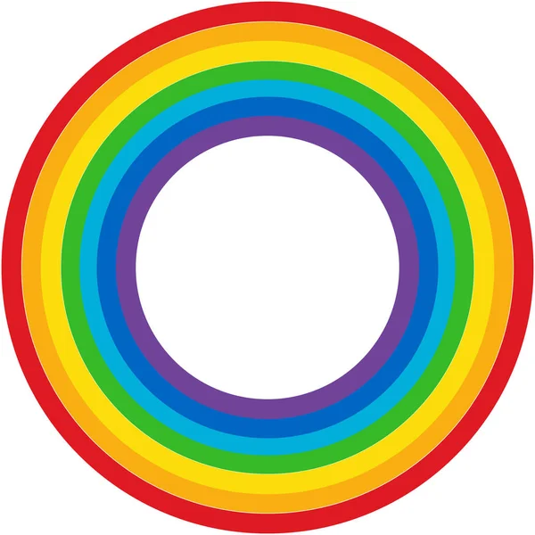 Rainbow circle on white — Stock Photo, Image